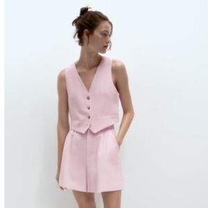 Zara Linen Blend Vest